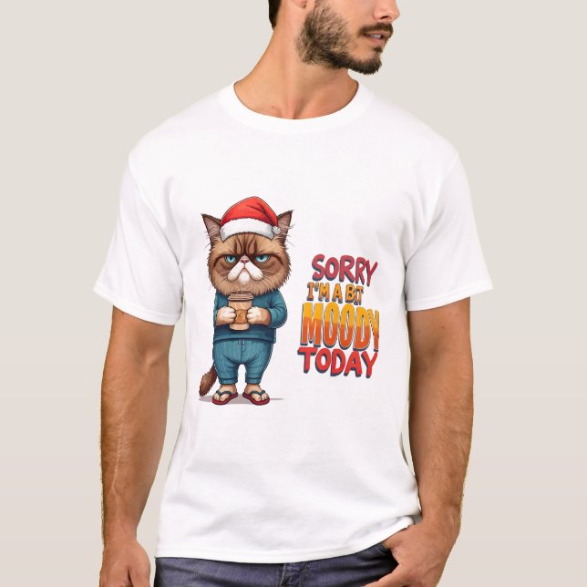 Grumpy Cat jul Mood T Shirt (Framsida)