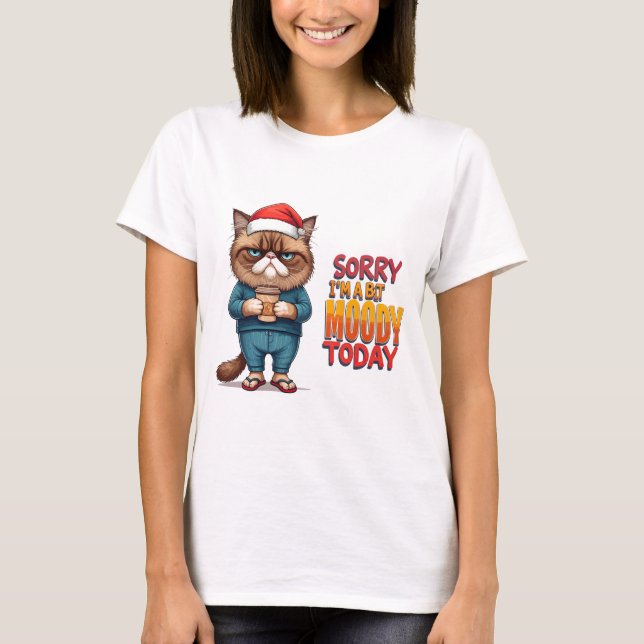 Grumpy Cat jul Mood T Shirt (Framsida)