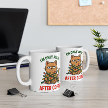 Grumpy Cat jul Mugg | Jolly After Coffee