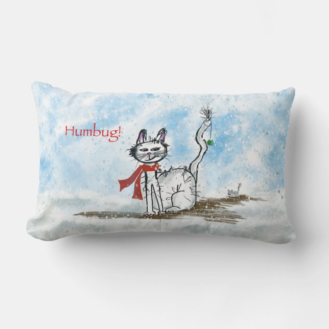 Grumpy Cat julklapp Lumbarkudde (Framsida)