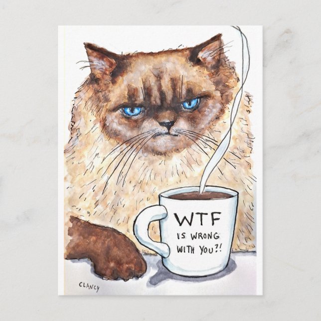 Grumpy Cat-kort Helg Vykort (Framsida)
