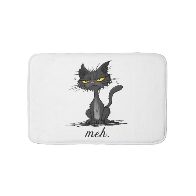 GRUMPY CAT - Lustigt Meh Cat - Crazy Cat Dam Gift Badrumsmatta (Framsidan)