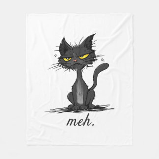 GRUMPY CAT - Lustigt Meh Cat - Crazy Cat Dam Gift Fleecefilt