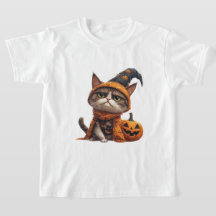 Grumpy Cat Med Jack O Lantern Sällskap 🎃