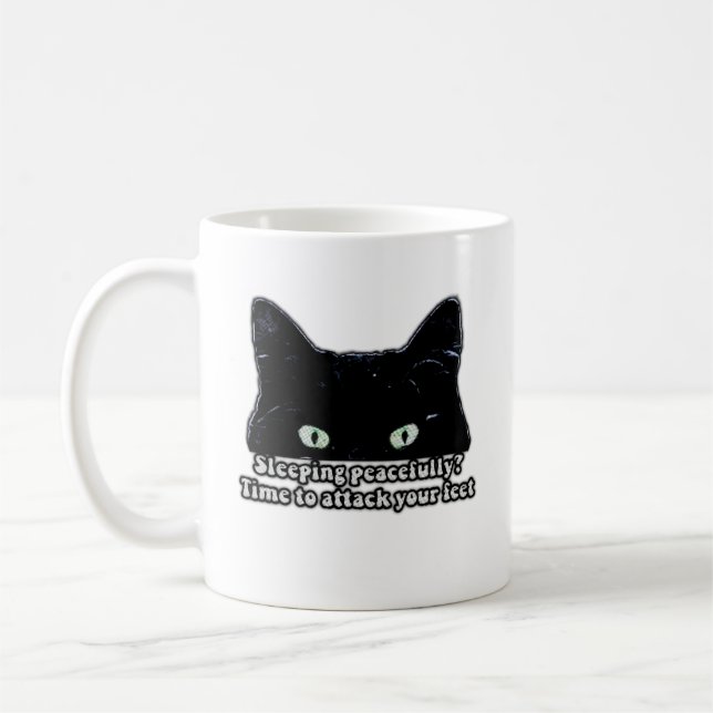 Grumpy cat meme for cat lovers and kitten owners kaffemugg (Vänster)