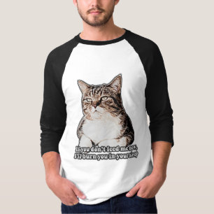 Grumpy cat memmer för kattpersoner och kattägare t shirt