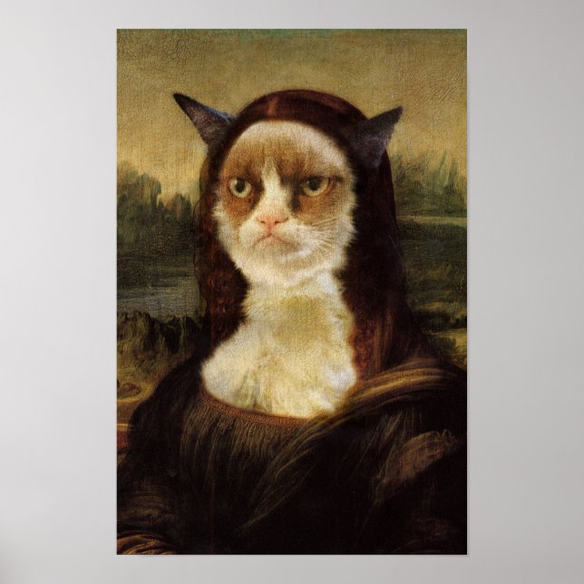 Grumpy Cat Mona Lisa Poster (Framsidan)