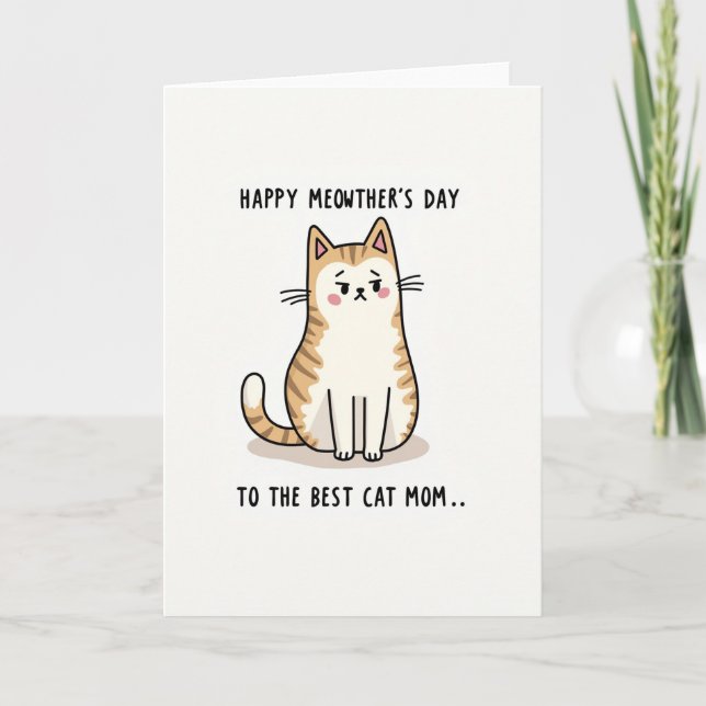 Grumpy Cat Mors Dag Bästa Mamma Kort (Framsida)