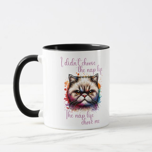 Grumpy Cat "Nap Life" Funny offertdesign Mugg (Vänster)