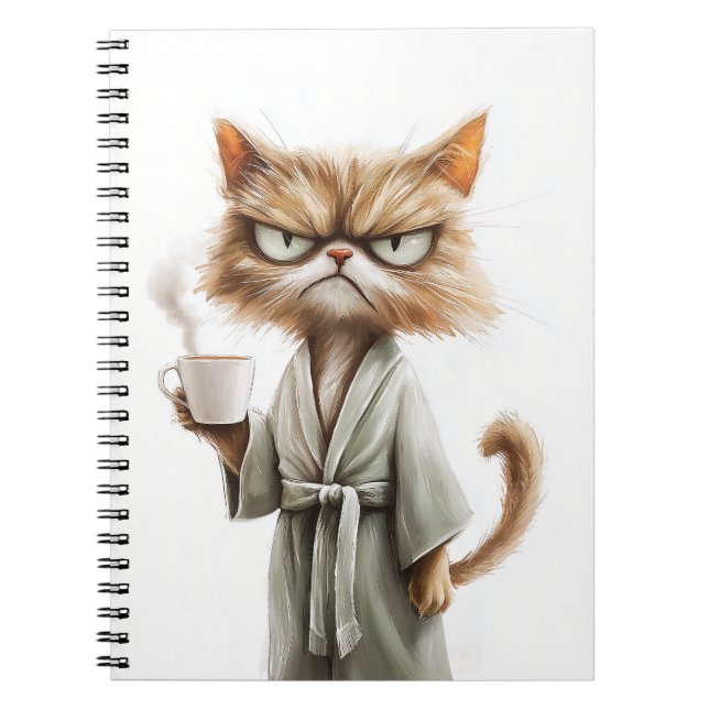 Grumpy Cat Needs Coffee Anteckningsbok (Framsidan)