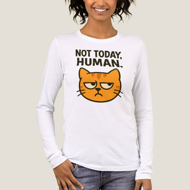 Grumpy Cat "Not Today Human" T-Shirt (Framsida)