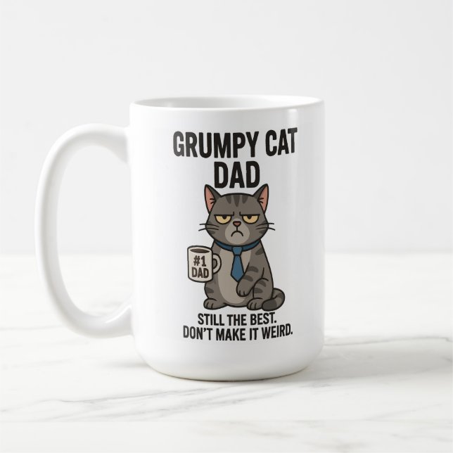 Grumpy Cat Pappa - fortfarande bästa Kaffemugg (Vänster)