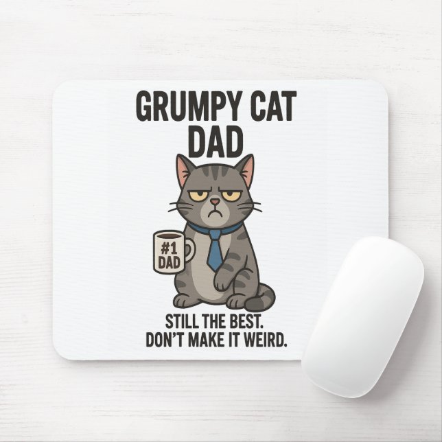 Grumpy Cat Pappa - fortfarande bästa Musmatta (Med mus)
