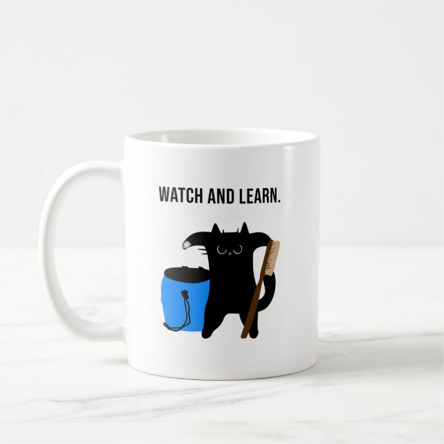Grumpy Cat Teaches Climbing Collection Kaffemugg (Vänster)