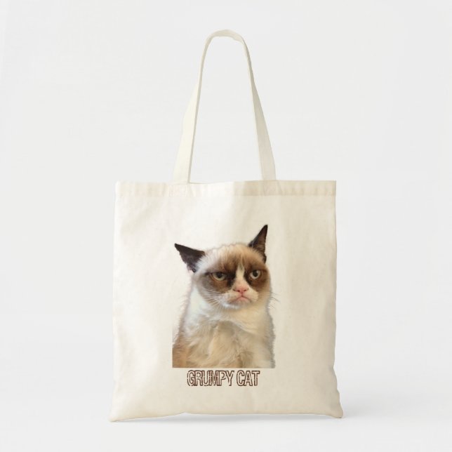 Grumpy Cat Tote - Färg Tygkasse (Framsidan)