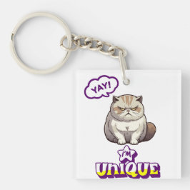 Grumpy Cat "YAY! Jag är unik" Roligt kylskåpsmagne