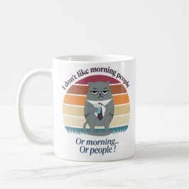 Grumpy Catful Coffee Morgon Humor Design Kaffemugg