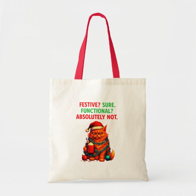Grumpy Cat's Christmas Spirit: Festive but NOT Fun Tygkasse (Framsidan)