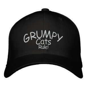 Grumpy Cats Rule! Broderad Keps