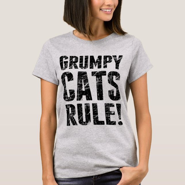 Grumpy Cats Rule! Tee (Framsida)