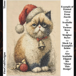 Grumpy Christmas Cat EB1L Dekoupage