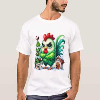 Grumpy christmas-kyckling t shirt
