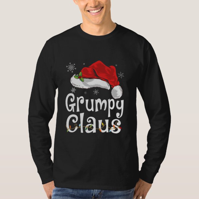 Grumpy Claus Shirt jul Pajama-familjen T (Framsida)