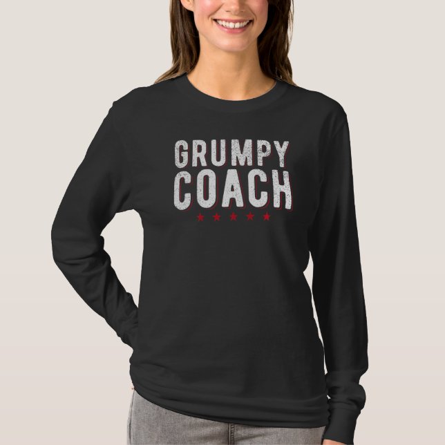 Grumpy Coach Sports Coach T Shirt (Framsida)