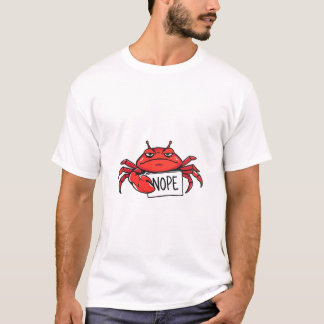Grumpy Crab säger NOPE Funny T-Shirt