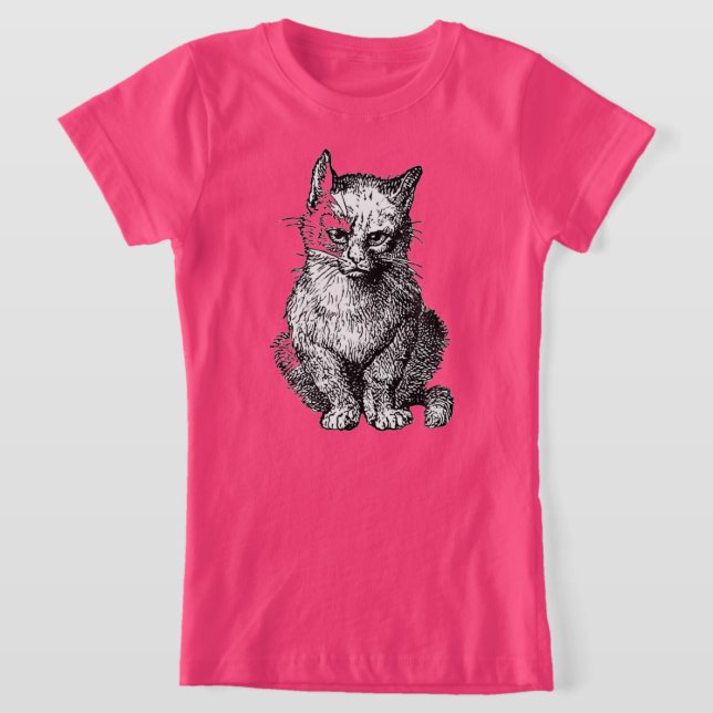 Grumpy Cute Animal Girl shirt T (Laydown)