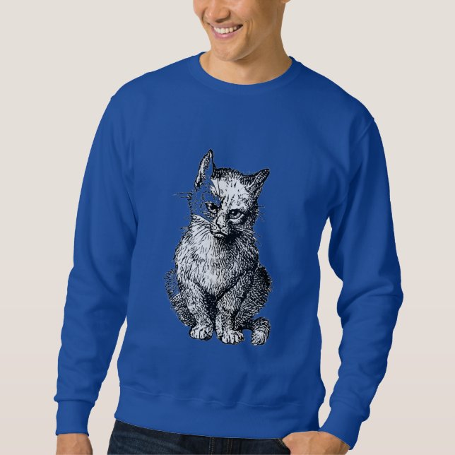 Grumpy Cute animal manar T-Shirt Lång Ärmad Tröja (Framsida)