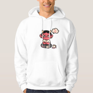 Grumpy Cute Oni - "helvetet är milt idag" Hoodie