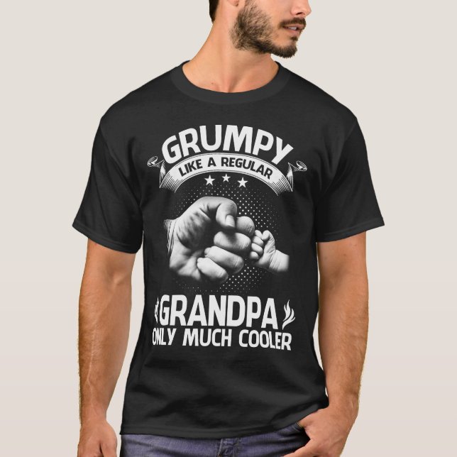 Grumpy Definition Like Regular Grandpa Only Cooler T Shirt (Framsida)