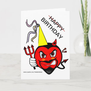 Grumpy Djävulen Grattis på födelsedagen Card Kort