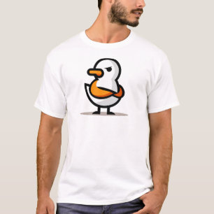 Grumpy Duck Minimalistisk Tecknad Maskot T Shirt