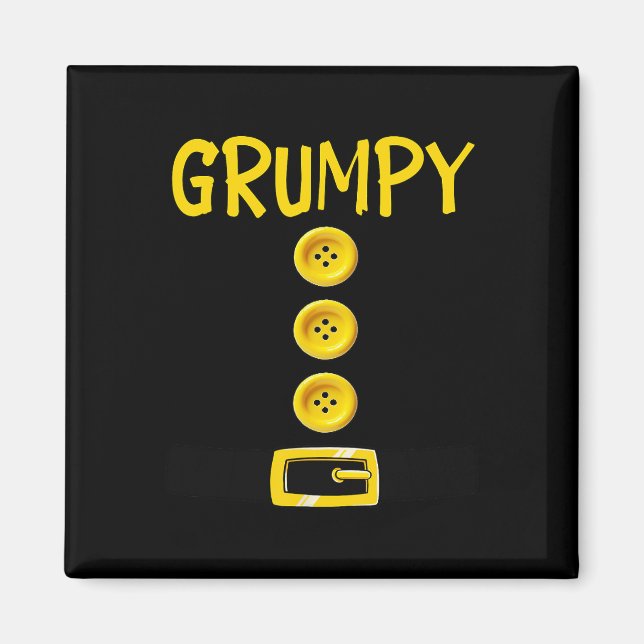 Grumpy Dwarf Halloween Costume Färg Matching Grum Magnet (Framsidan)