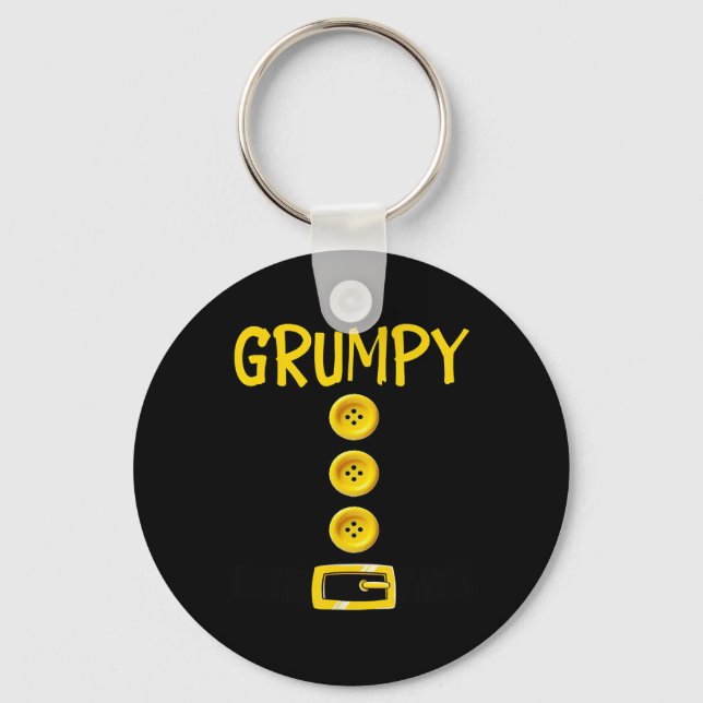 Grumpy Dwarf Halloween Costume Färg Matching Grum Nyckelring (Framsida)
