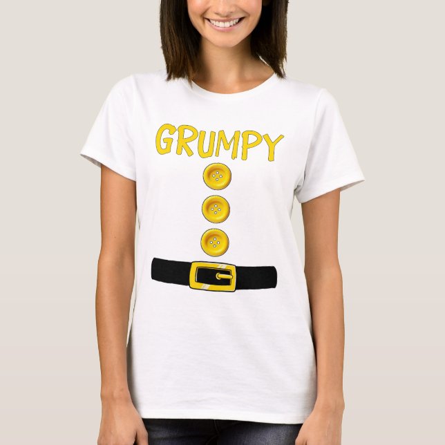 Grumpy Dwarf Halloween Costume Färg Matching Grum T Shirt (Framsida)