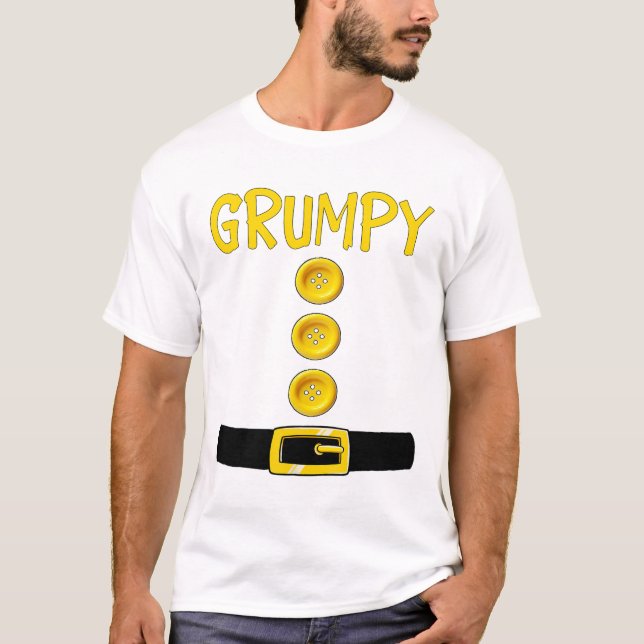 Grumpy Dwarf Halloween Costume Färg Matching Grum T Shirt (Framsida)