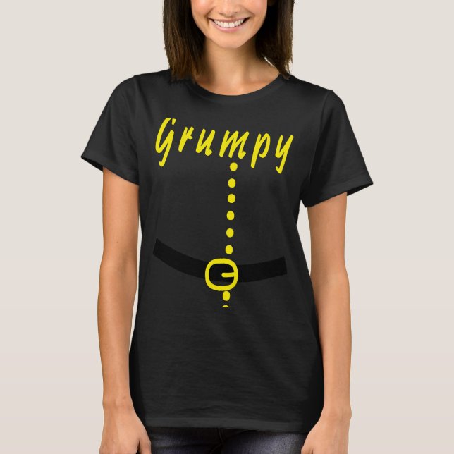 Grumpy Dwarf Matching Family Group Costume Hallowe T Shirt (Framsida)