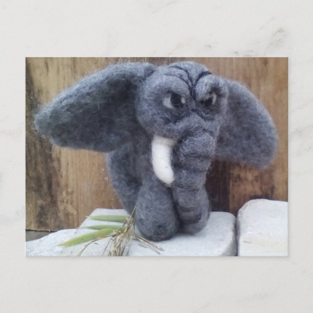 Grumpy elefant vykort (Framsida)
