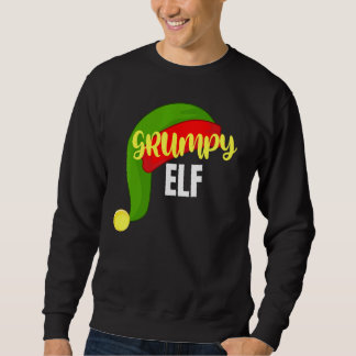 Grumpy Elf Matching Family Group jul Party P Lång Ärmad Tröja