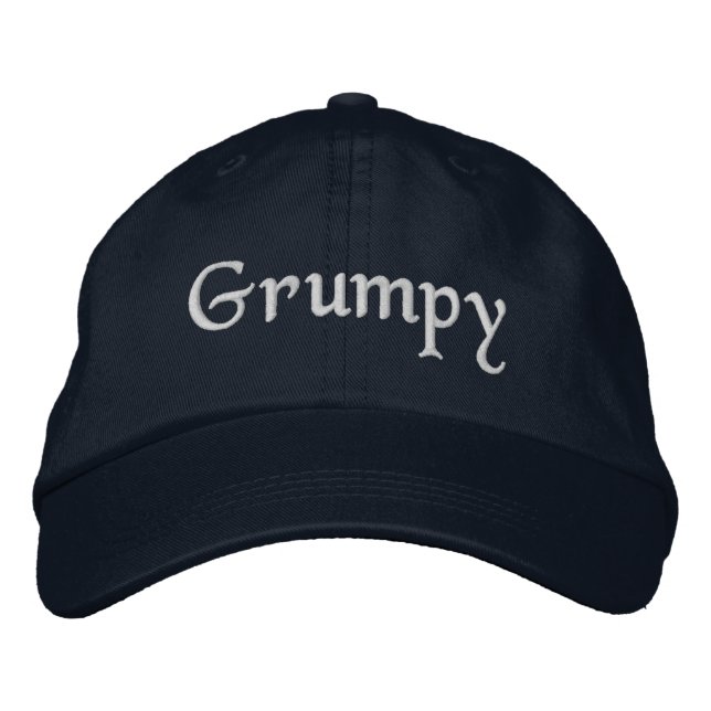 Grumpy Embroized Baseball Hat Broderad Keps (Framsida)