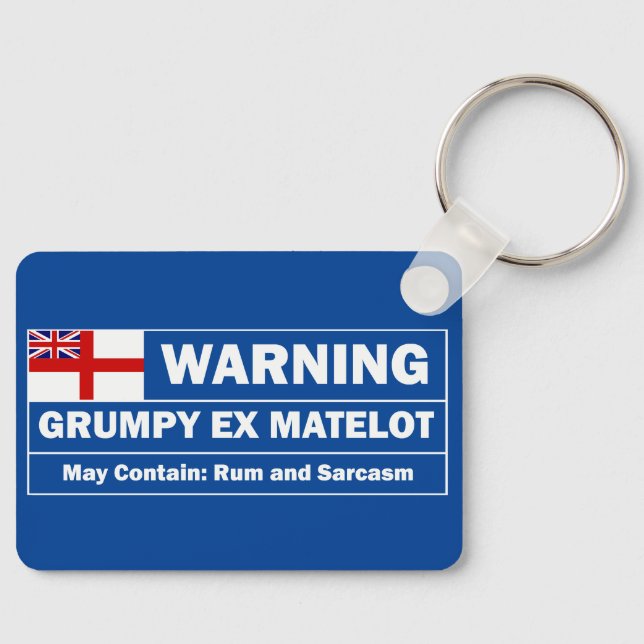 Grumpy ex Matelot, rum och sarkasm Nyckelring (Framsida)