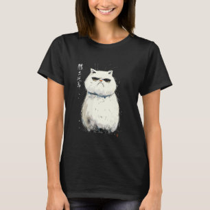 Grumpy fet katt japansk konst I Chonk Cat T Shirt