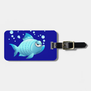Grumpy Fish Tecknad Bagagebricka