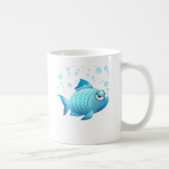 Grumpy fisktecknad kaffemugg (Höger)