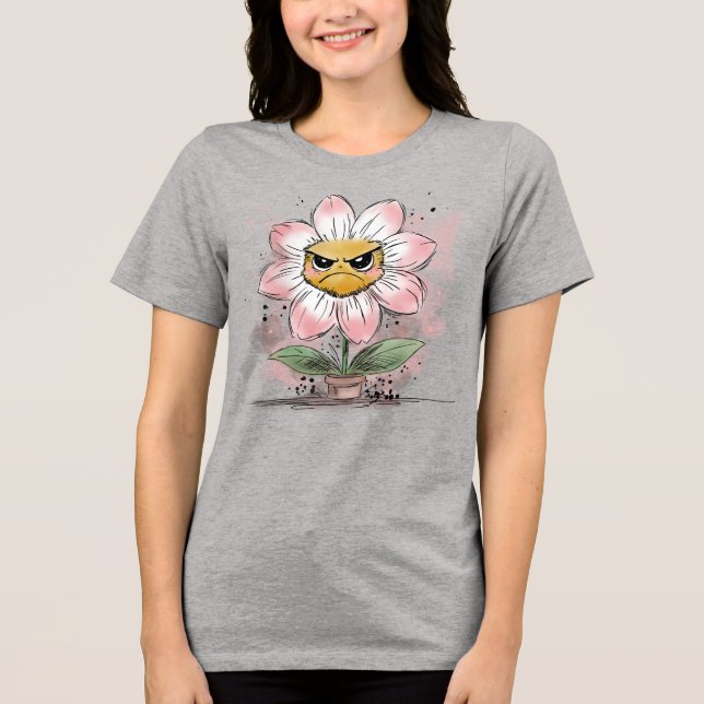 Grumpy Flower T Shirt (Framsida)