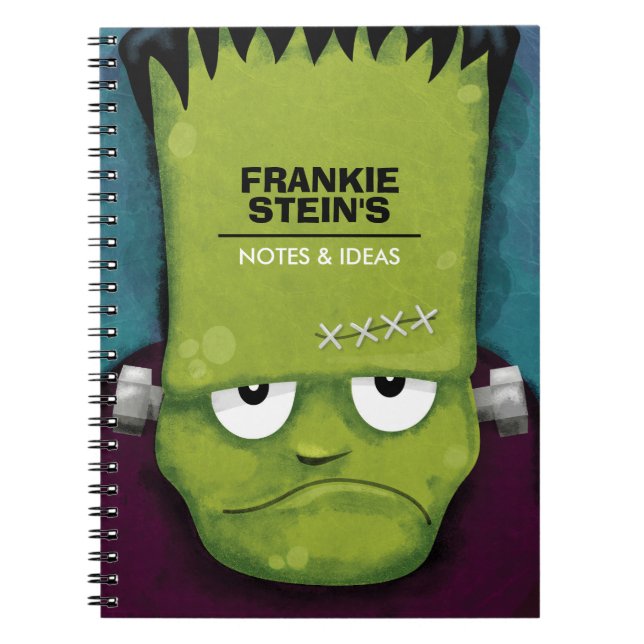 Grumpy Frankensteins monsterpersonlig Anteckningsbok Med Spiral (Framsidan)