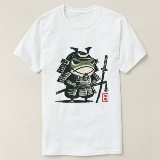 Grumpy Frog Samurai Japanese Ink Design T Shirt
